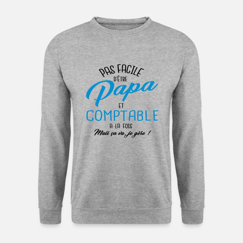 Papa et comptable - Sweat-shirt Unisexe - gris chiné