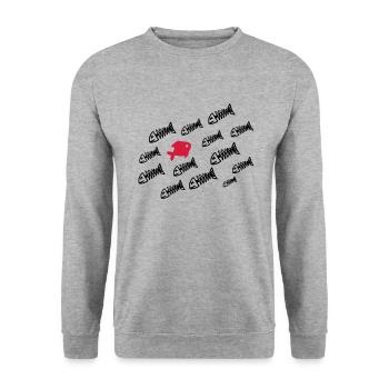 Deadfish - Unisex Pullover - Weißgrau meliert - Vorne - Alina (178cm) & Michal (187cm)