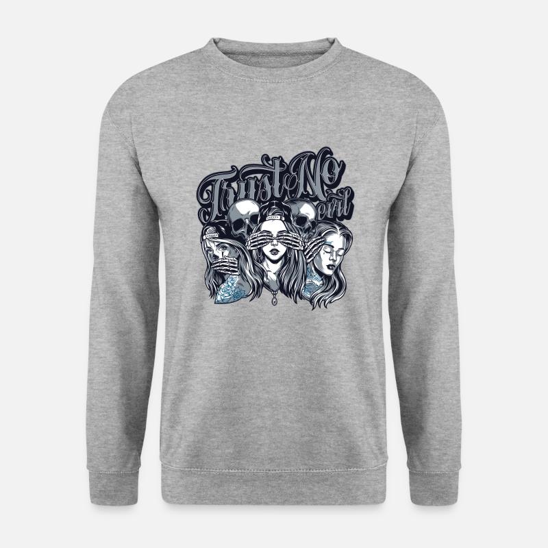 TRUST NO EVIL - Unisex Sweatshirt - salt & pepper