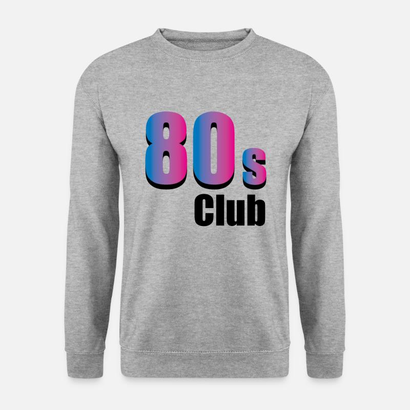 80s club - Unisex Pullover - Weißgrau meliert