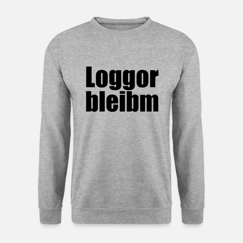Sächsisch - Dialekt - Spruch - Unisex Pullover - Weißgrau meliert