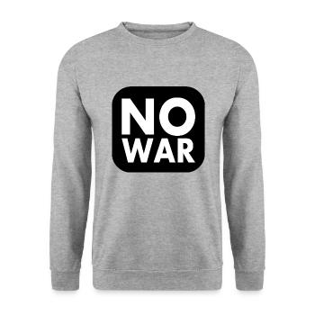 No war - Unisex Sweatshirt - salt & pepper - Front - Alina (178cm) & Michal (187cm)