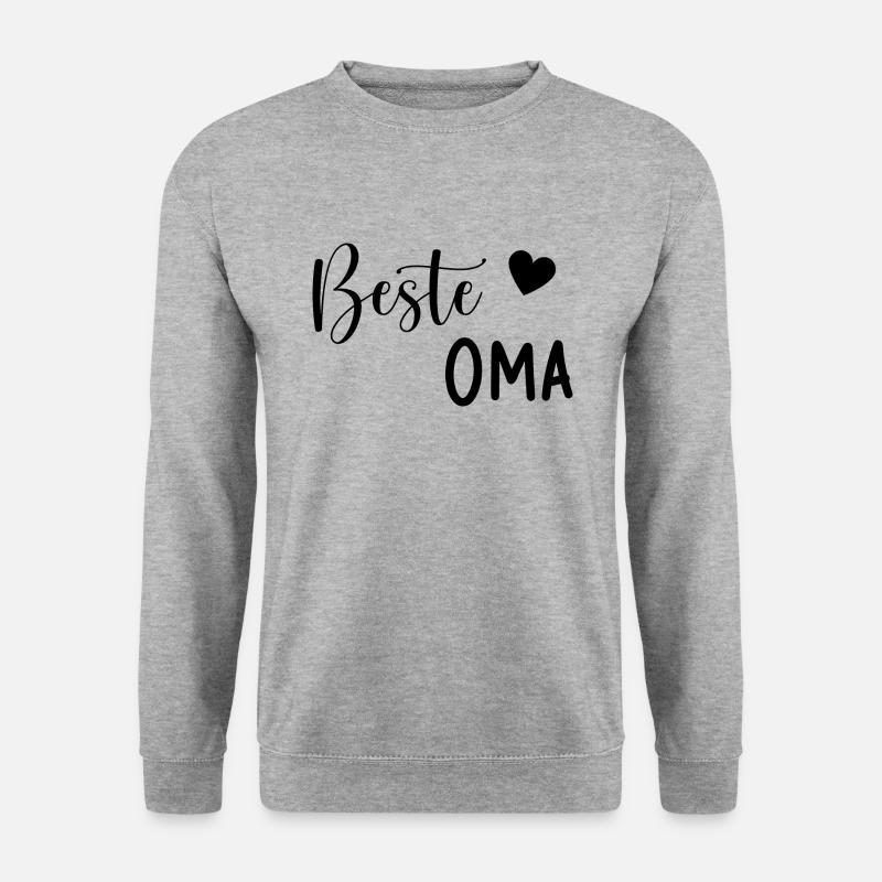 Beste Oma Geschenkidee - Unisex Pullover - Weißgrau meliert