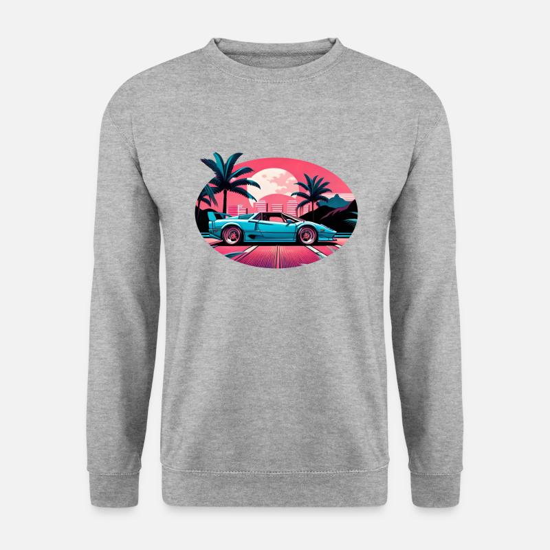 RETRO SPORTWAGEN - Unisex Pullover - Weißgrau meliert