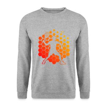 Pickleball Women's Racquetball Pickleball - Unisex Sweatshirt - salt & pepper - Front - Alina (178cm) & Michal (187cm)