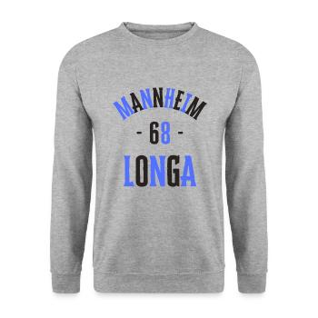 Mannheim 68 Longa - Sweat-shirt Unisexe - gris chiné - Devant - Alina (178cm) & Michal (187cm)
