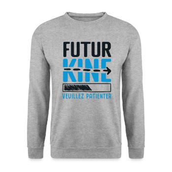 Future KINE- Gift Idea PHYSIO - Unisex Sweatshirt - salt & pepper - Front - Alina (178cm) & Michal (187cm)