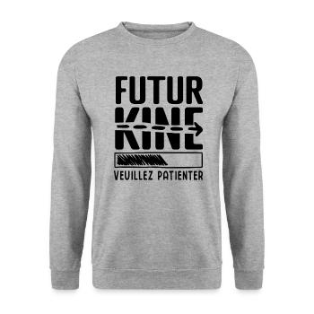 Future KINE- Gift Idea PHYSIO - Unisex Sweatshirt - salt & pepper - Front - Alina (178cm) & Michal (187cm)