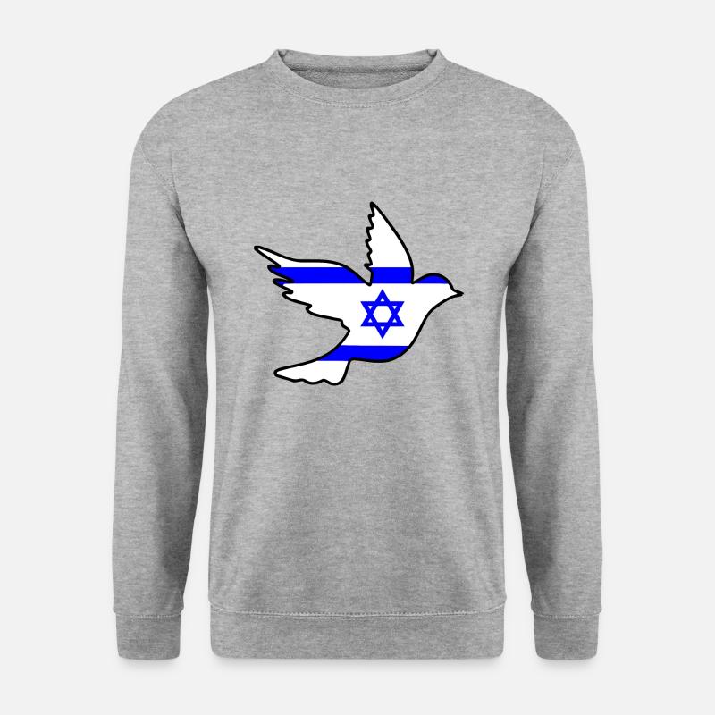 Frieden taube - Unisex Pullover - Weißgrau meliert