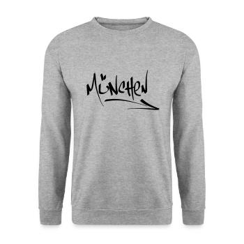 Munich - Unisex Sweatshirt - salt & pepper - Front - Alina (178cm) & Michal (187cm)