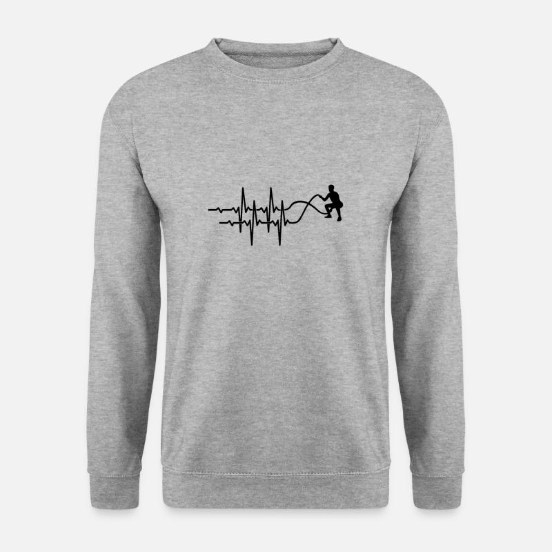 Battle Ropes Lifeline Pulse Design - Unisex Sweatshirt - salt & pepper