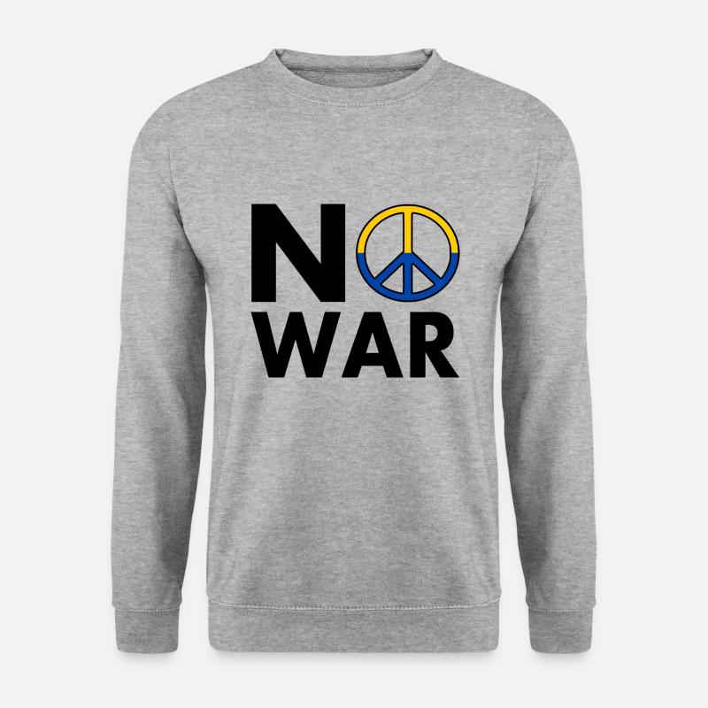 No war - Unisex Pullover - Weißgrau meliert