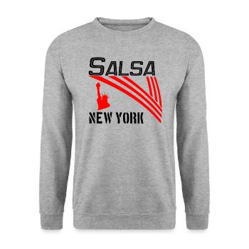 Salsa de New York Classic - Pro Dance Edition - Sweat-shirt Unisexe - gris chiné - Devant - Alina (178cm) & Michal (187cm)