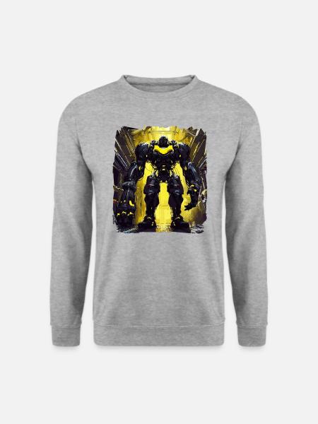 Futuristic Cyberpunk Mech Warrior Sci Fi Robot - Unisex Sweatshirt - salt & pepper