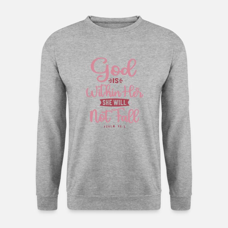 God Within Her - Christian Quote - Unisex Sweatshirt - salt & pepper