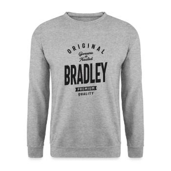 Nom Bradley authentique et fiable - Sweat-shirt Unisexe - gris chiné - Devant - Alina (178cm) & Michal (187cm)
