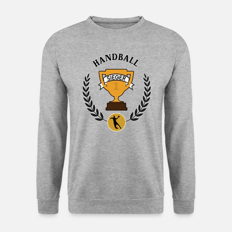 Handball Sieger Gewinner Turnier Meisterschaft - Unisex Pullover - Weißgrau meliert