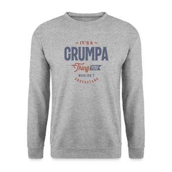 Grumpa's Secret - Du würdest Opa nicht verstehen - Unisex Pullover - Weißgrau meliert - Vorne - Alina (178cm) & Michal (187cm)