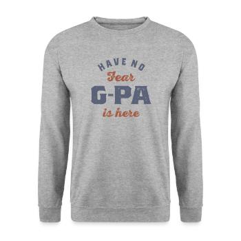 Have No Fear, G-Pa is Here - Grandparents Day - Unisex Sweatshirt - salt & pepper - Front - Alina (178cm) & Michal (187cm)