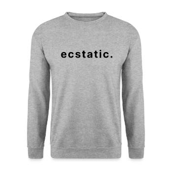 ecstatic. - Unisex Pullover - Weißgrau meliert - Vorne - Alina (178cm) & Michal (187cm)