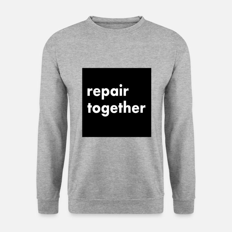 repair together - Unisex Pullover - Weißgrau meliert