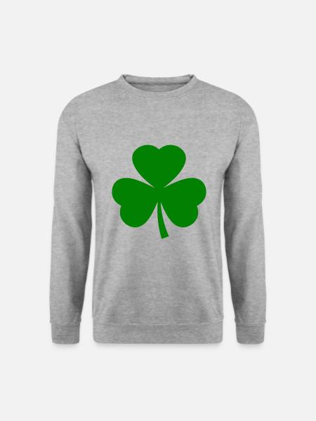 Irland st patricks day kleeblatt - Unisex Pullover - Weißgrau meliert