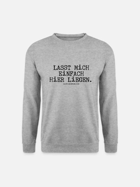 Lasst mich einfach - Unisex Pullover - Weißgrau meliert