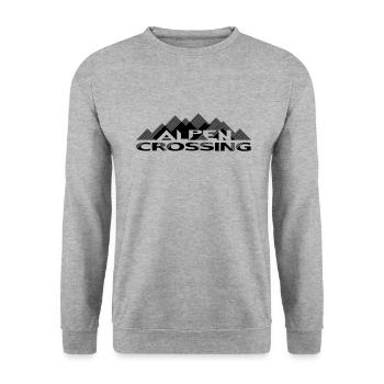 AlpenCrossing 1C - Unisex Pullover - Weißgrau meliert - Vorne - Alina (178cm) & Michal (187cm)