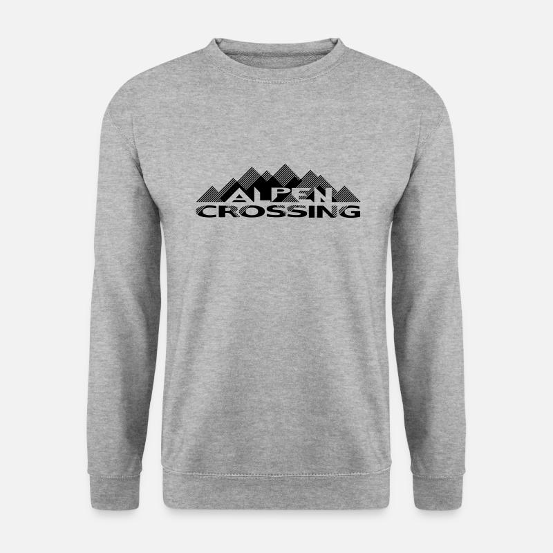 AlpenCrossing 1C - Unisex Pullover - Weißgrau meliert