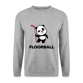Floorball Unihockey Floorball-Panda Unihoc - Sweat-shirt Unisexe - gris chiné - Devant - Alina (178cm) & Michal (187cm)