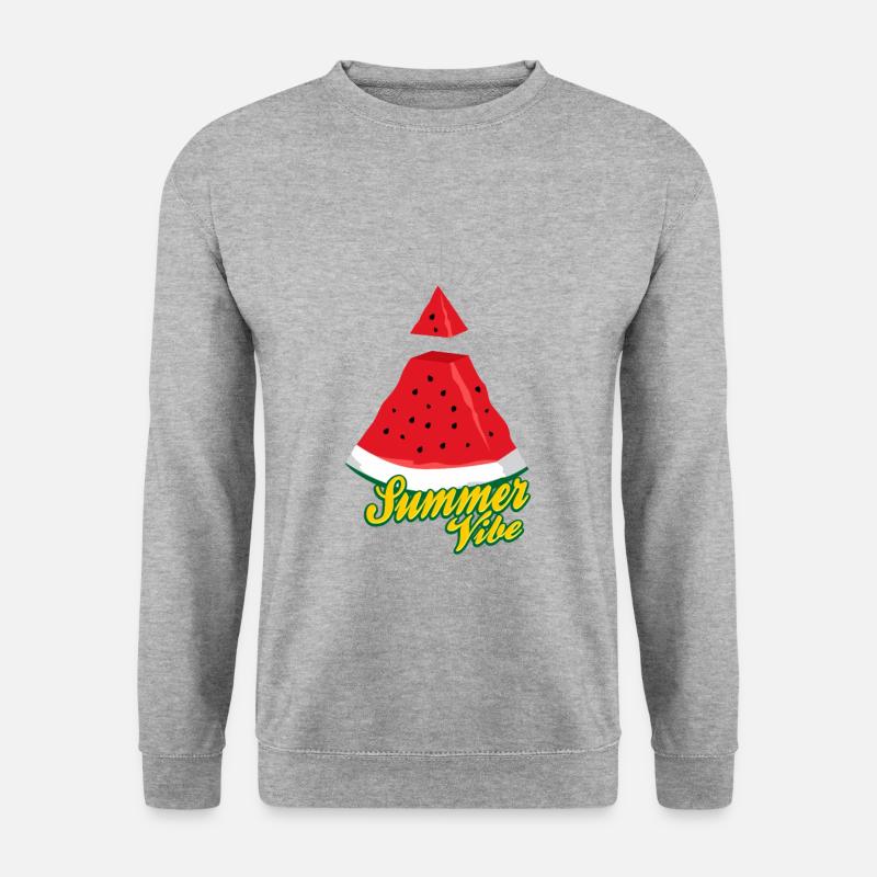 Summer Vibe ~ Watermelon Illuminati - Unisex Pullover - Weißgrau meliert