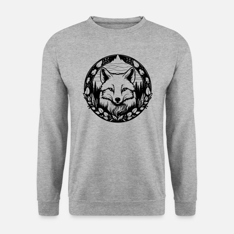Fox - Unisex Pullover - Weißgrau meliert