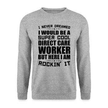 Direct Care Worker Appreciation Direct Care Worker - Unisex Sweatshirt - salt & pepper - Front - Alina (178cm) & Michal (187cm)