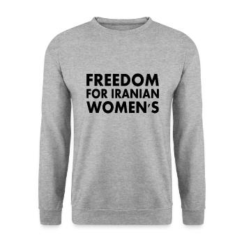 Freedom for iranian womens - Unisex Sweatshirt - salt & pepper - Front - Alina (178cm) & Michal (187cm)