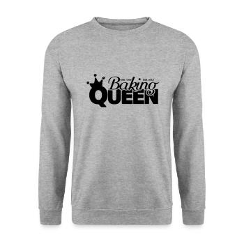 Faire cuire au four Reine boulanger énonciation drôle - Sweat-shirt Unisexe - gris chiné - Devant - Alina (178cm) & Michal (187cm)