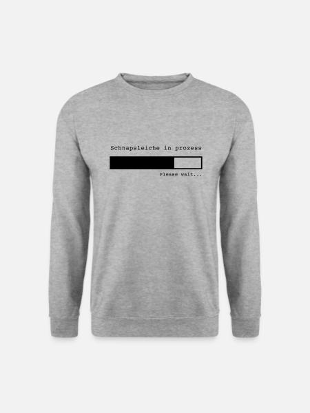 Schnapsleiche in Prozess - Unisex Pullover - Weißgrau meliert