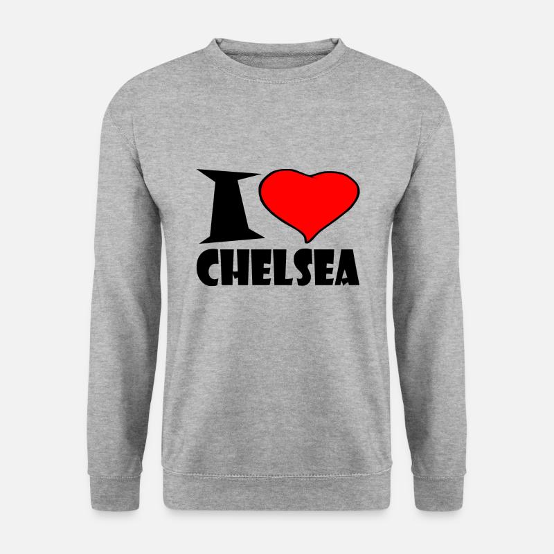 I LOVE CHELSEA - Unisex Pullover - Weißgrau meliert