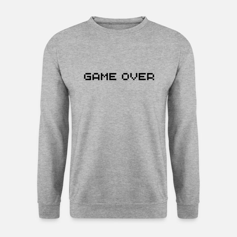 game over - Unisex Pullover - Weißgrau meliert