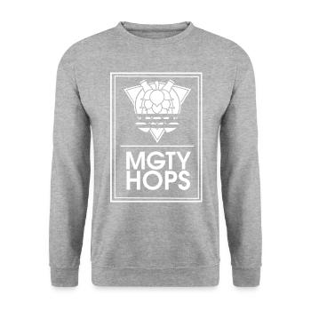 magasins blancs - Sweat-shirt Unisexe - gris chiné - Devant - Alina (178cm) & Michal (187cm)