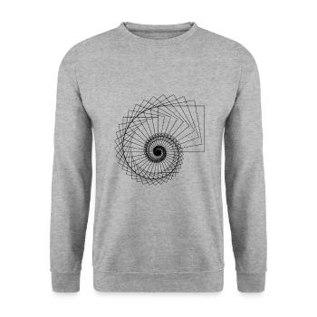 spirale - Unisex Pullover - Weißgrau meliert - Vorne - Alina (178cm) & Michal (187cm)