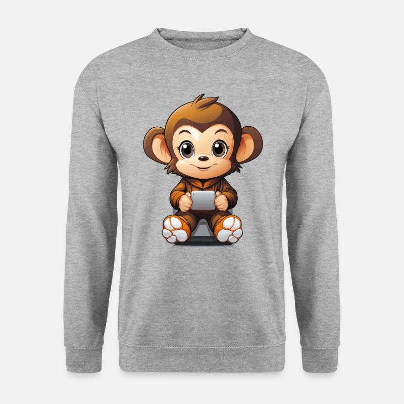 Monkey Charging Dock - Unisex Sweatshirt - salt & pepper