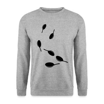 Pan Icon - Unisex Sweatshirt - salt & pepper - Front - Alina (178cm) & Michal (187cm)