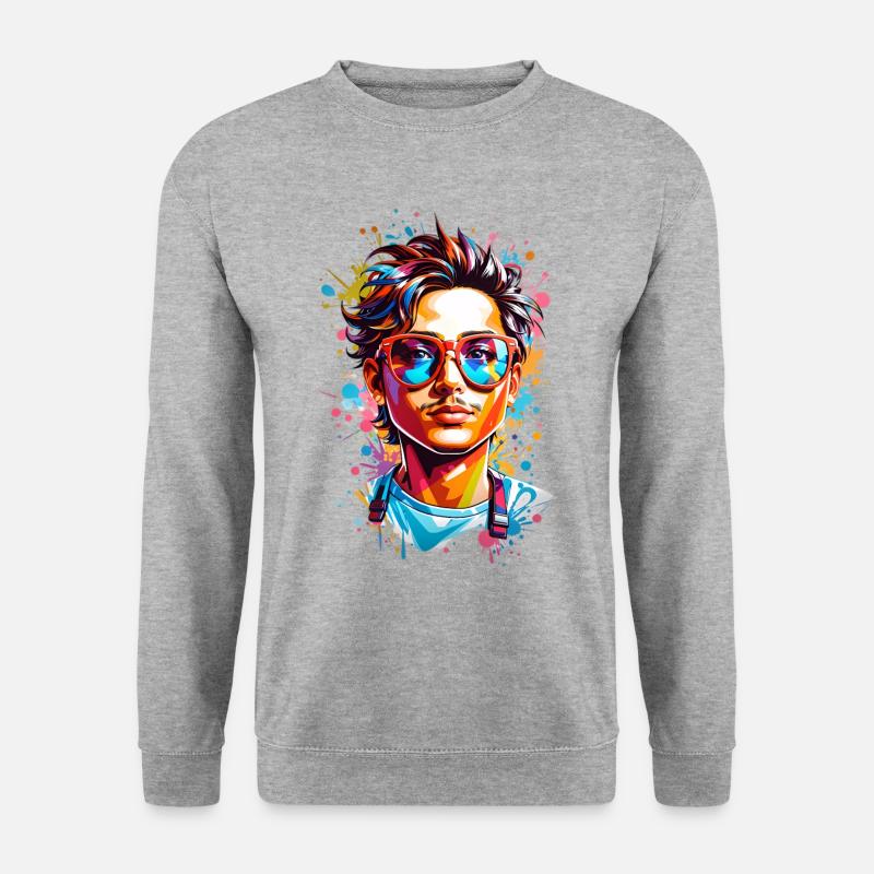 Hipster with beard - Unisex Sweatshirt - salt & pepper