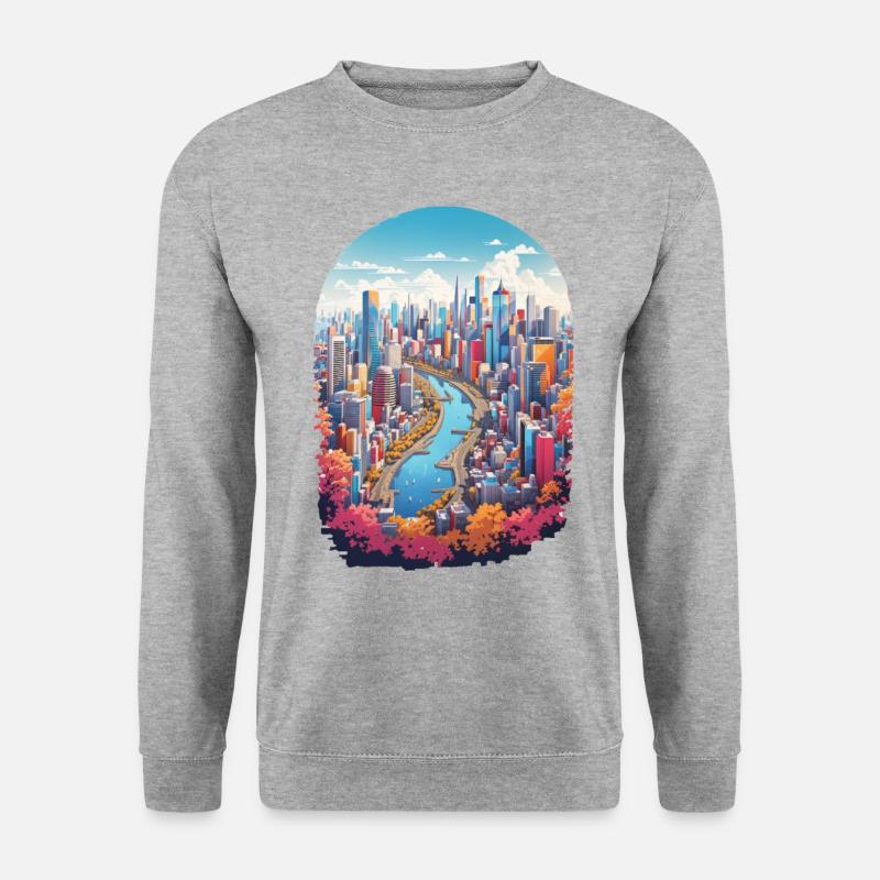 City Landscape - Unisex Sweatshirt - salt & pepper