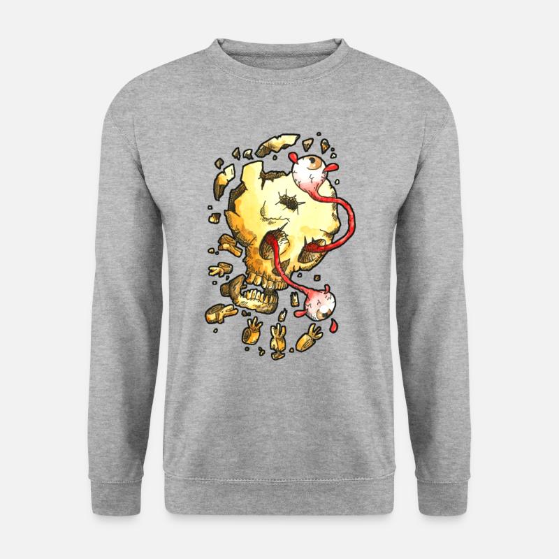 zerschmetterten Schädel - Unisex Pullover - Weißgrau meliert
