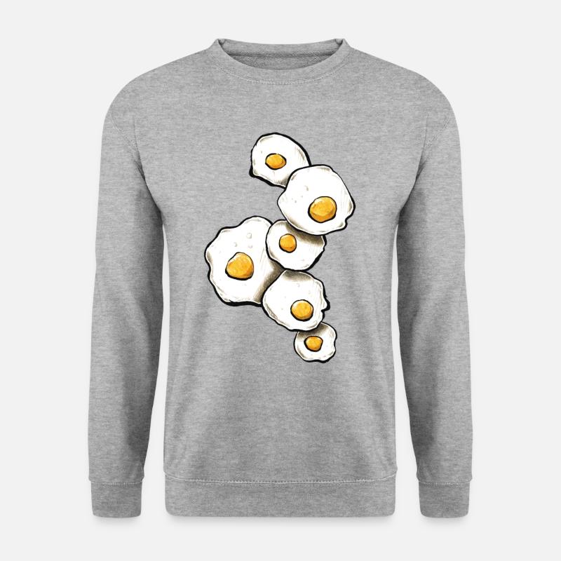 Spiegeleier - Unisex Pullover - Weißgrau meliert