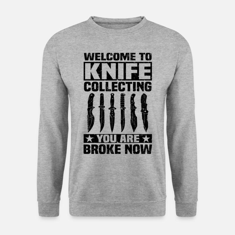 Messersammler - Unisex Pullover - Weißgrau meliert
