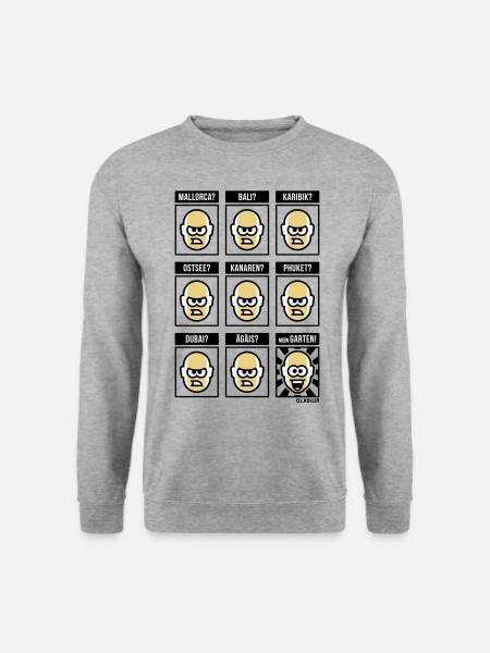 Nichts Geht Über Meinen Garten! (Urlaub / POS 3C) - Unisex Pullover - Weißgrau meliert