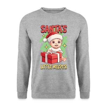 Christmas Baby Child Cute Cute Funny Saying - Unisex Sweatshirt - salt & pepper - Front - Alina (178cm) & Michal (187cm)