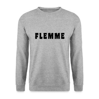 Flemme - Sweat-shirt Unisexe - gris chiné - Devant - Alina (178cm) & Michal (187cm)